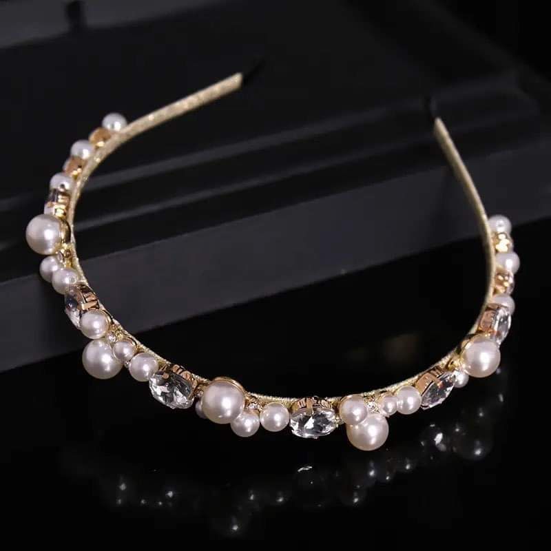 Picture of pearl stones hair band_Hijab pin women girl accessories - Silver - Int: One size