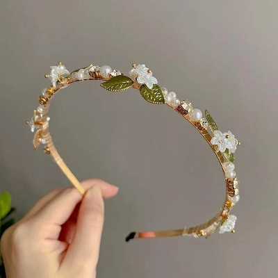 Picture of Leaves Hair Bands Hijab Pin Women And grils Jewelery Accessories - Multicolor - Int: One size