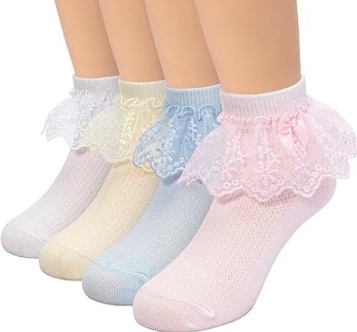 Picture of Baby Girl Lace Socks School Socks for 5 to12 yers (Pack of 1 Pair)