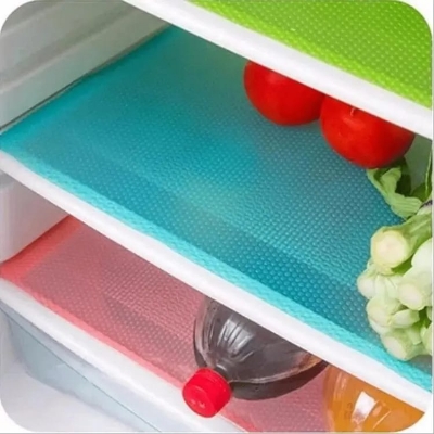 Picture of 3PCS - Refrigerator Freezer Mat Fridge Anti-fouling Anti Frost Waterproof Pad kitchen table wardrobe drawer mats - Multicolor
