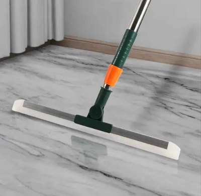 Picture of Adjustable Long Handle Broom Brush for Efficient Tile Cleaning - Green