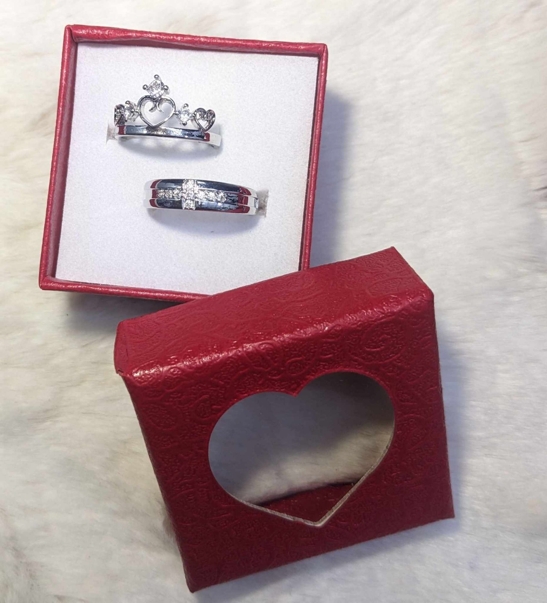 Picture of 2pcs set Couple Ring Free Size Couple Rings