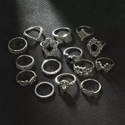 Picture of 15pcs Rings Set For Women Fashion Rings Couple Rings - Silver
