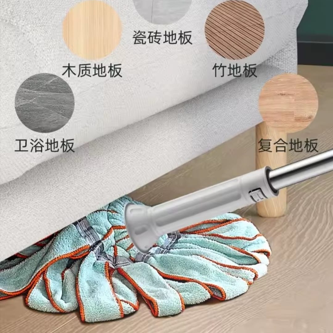 Picture of Spin Towel Floor Cleaning Mop Tawal mop - Multicolor
