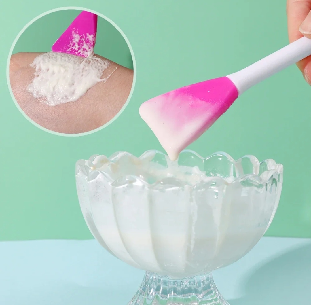 Picture of 1Pcs Silicone Bear Double Face Mask Brush Facial Cleansing Brush Strong Soft Material for Skin Care Beauty Makeup Tools - Multicolor