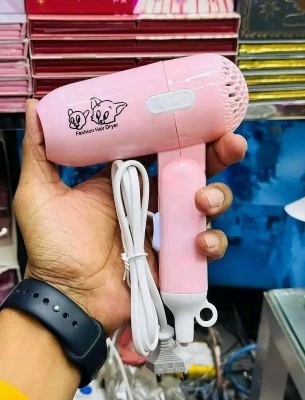 Picture of Fashion Mini Folding Hair Dryer For Women Two-Speed Wind Hair Dryer Salon Brush Hair Dryer - Multicolor
