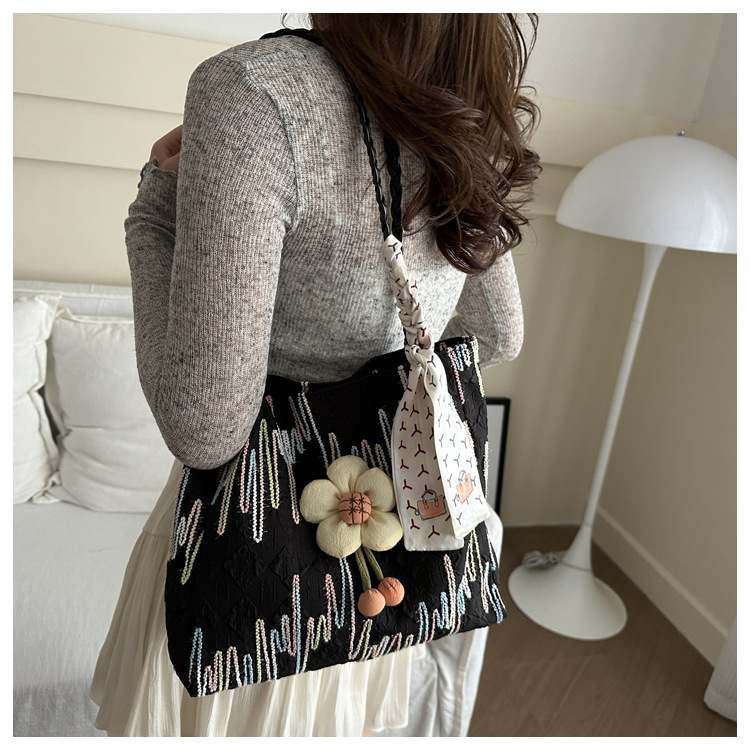 Picture of Flower Pattern Casual Fashion Bag for Women
Shopper Handbags Environmental Storage
Reusable Shoulder Tote Bag school bags girl