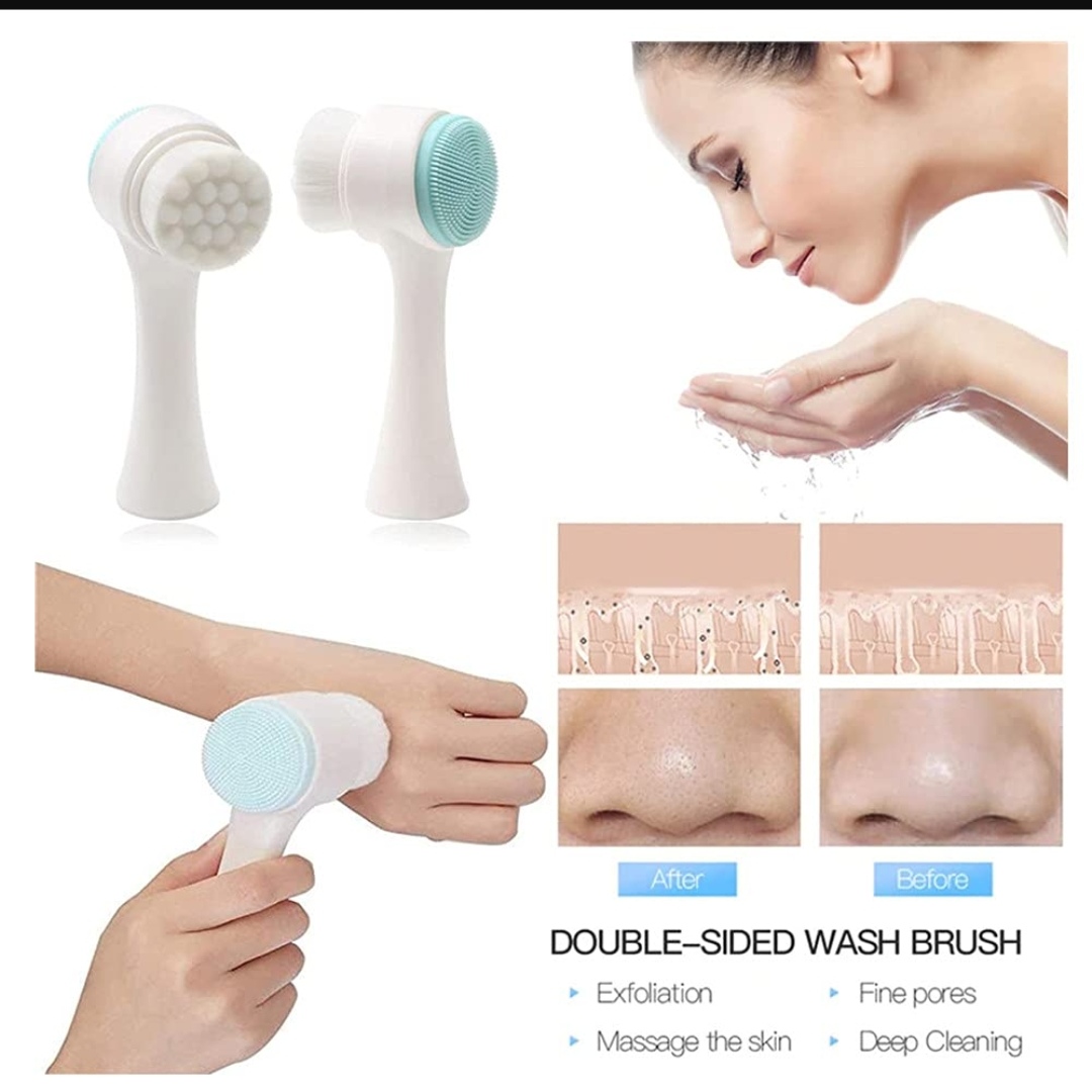 Picture of  Silicone Facial Cleansing Brush 3D Stand Pore Cleaning Face Wash Brush Cleansing Brushes Skin Care Tool