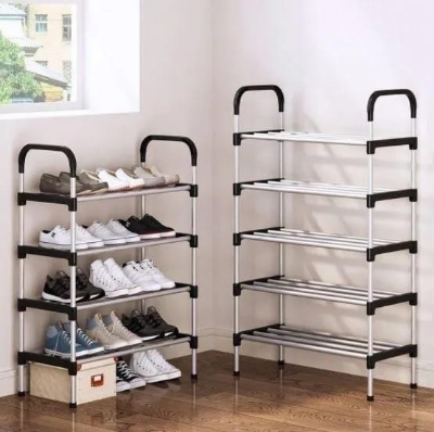 Picture of light weight Shoe Rack 5 Layer Dustproof Household Doorstep Shoe Cabinet Storage Space Saving Assembly Of Small S - Multicolor
