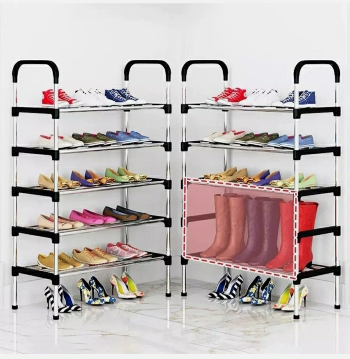 Picture of light weight Shoe Rack 5 Layer Dustproof Household Doorstep Shoe Cabinet Storage Space Saving Assembly Of Small S - Multicolor