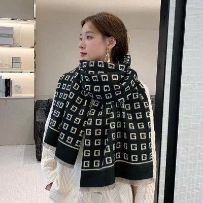 Picture of Luxury Scarf Women Winter Warm Bufanda Shawl Wraps Thick Print For Female