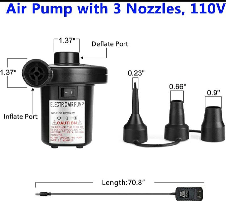 Picture of Electric Air Pumper for Inflatable Furniture - Black