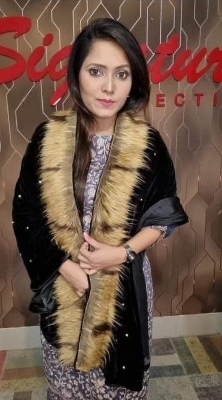 Picture of New Model Maroon Velvet Women's Scarf  Silk Scarves Shawls for Women - Black - Int: One size