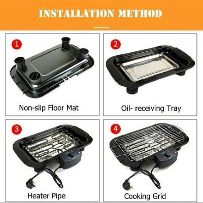 Picture of Electric BBQ Grill Machine - Black - Black
