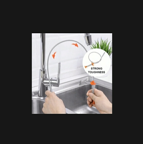 Picture of Bathroom Toilet Kitchen Sink Cleaning Accessories Stainless Steel Sewer Dredge Prevent Clogging Clean Dirty Hair