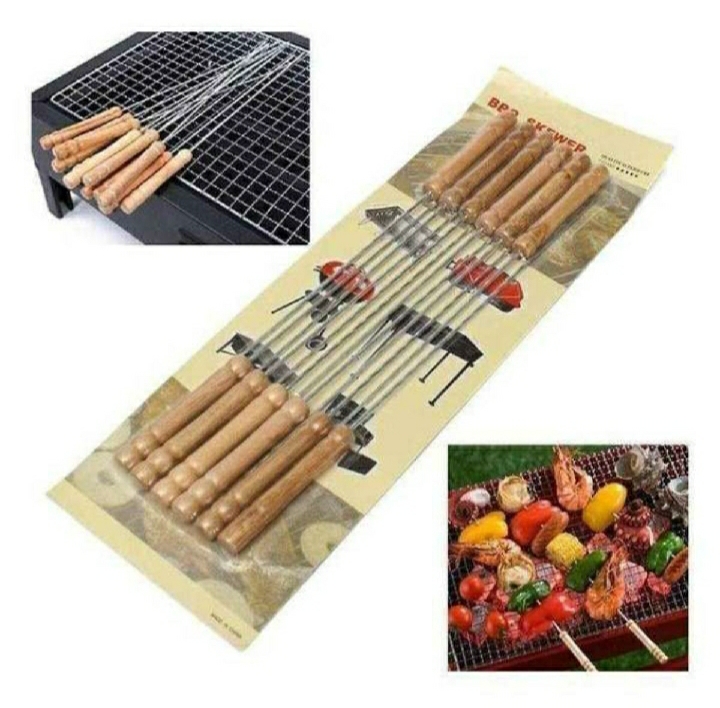 Picture of 12 Pieces Barbecue Grill Sticks Set - Multicolor