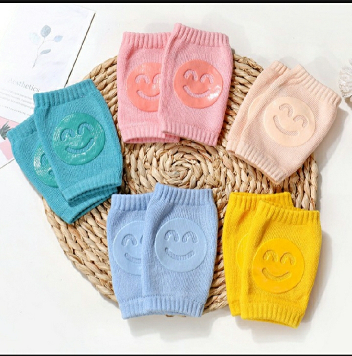 Picture of 1 Pair Baby Knee Pads Unisex Breathable Elastic Anti Skid Toddler Legs Warms Crawling Protection Baby Knee Pads - Multicolor
