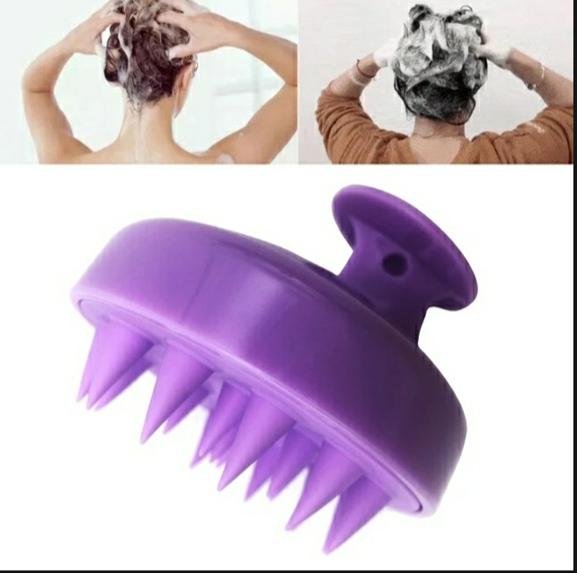 Picture of Hair Wash Brush Scalp Massage Silicone Head Haircare Massager Comb (Multiple Colors)