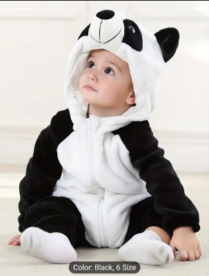 Picture of Baby Winter Bear Jumpsuit With Hood Girls Boys Snowsuits Warm Rompers Outfits 1to-4 years
