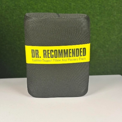 Picture of Back Support Pillow for chair  DR. Recommended Lumbar Support Pillow - Black