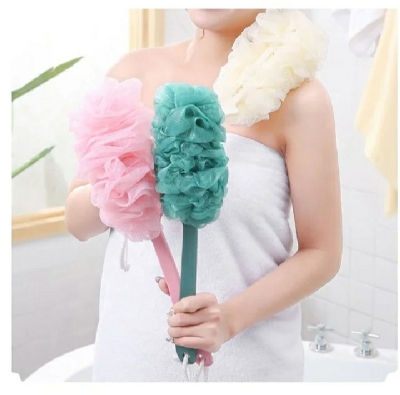 Picture of Men's and Women's Long Handle Body Bath Brush Luxurious Back Scrubber - Multicolor
