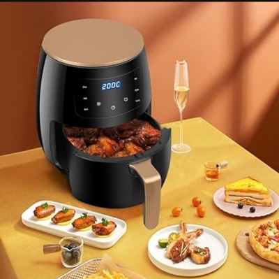 Picture of Silver Crest Extra Large Capacity 6 Liter Digital LED Touch Screen Without Oil Automatic Shut-Off Air Fryer
