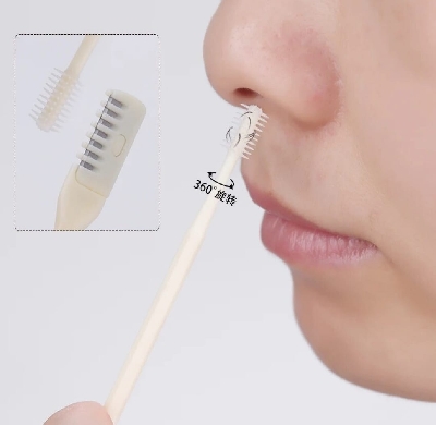 Picture of 3pcs Manual Nose Hair Trimmer Double Head Nostril Cleaning Safety Protected
