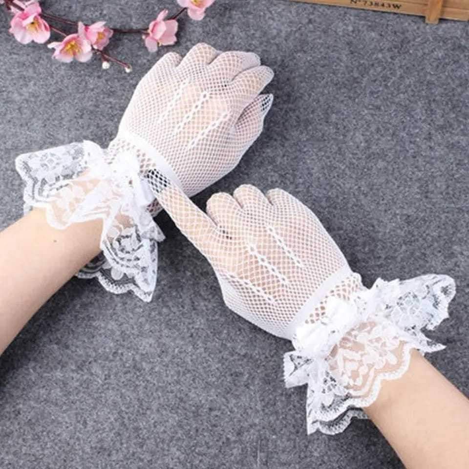 Picture of Full Finger hand Gloves Net hand Gloves 1pair for women and girs
