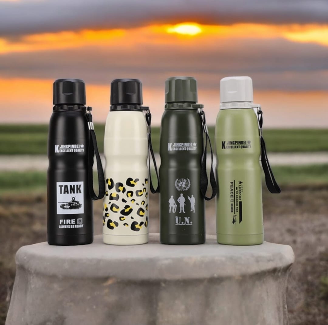 Picture of 500ML Army Fan Stainless Steel Camouflage Water Bottle Wide Mouth Double Wall Vacuum Sport Water Bottle - Multicolor