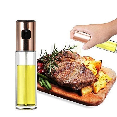 Picture of 100ml Olive Oil Sprayer | Transparent Food-grade Glass Oil Mister, Portable Cooking Oil Spray Vinegar Bottle Oil Dispenser for Kitchen, BBQ, Making Salard, Baking, Roasting, Grilling, Frying