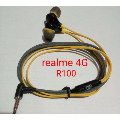Picture of Realme R-100 4G Super Bass Stereo Earphone With Built In Mic Headphone - Headphone