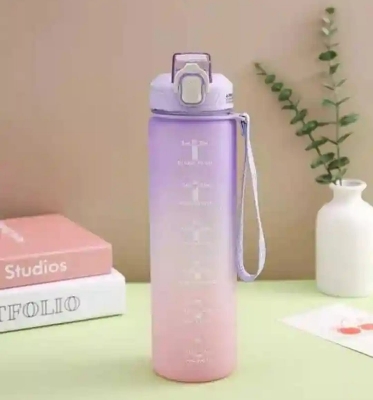 Picture of High Quality 1L Water Bottle Purple Blue Pink Black Color Trending Water Bottle
