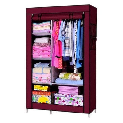 Picture of Cloth Rail Wardrobe With Protective Cover - Multi Color - Wardrobe - Multicolor