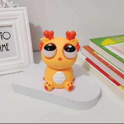 Picture of Squeeze Toy for Stress Relief Eye-popping Dragon Squeeze Toy Fun Stress Relief Doll for Kids Adults Sensory Therapy Fidget Toy Perfect New Year Gift Anti-stress Toy - Multicolor