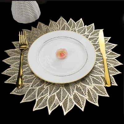 Picture of Elevate Your Dining Setting With 6 Pcs Squickle Golden And Silver Dining Table Placemat - Washable Table Mats - Multicolor