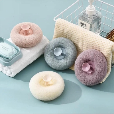 Picture of shower puff pure bath pouf luxurious exfoliation sponge for smooth skin (1 Pcs)