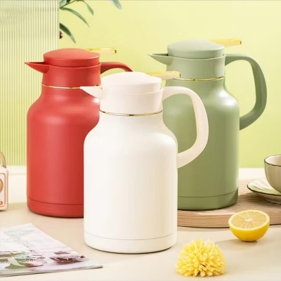 Picture of Special handheld plastic glass thermos, hot vacuum chamber Water Tea coffee kettle - Multicolor