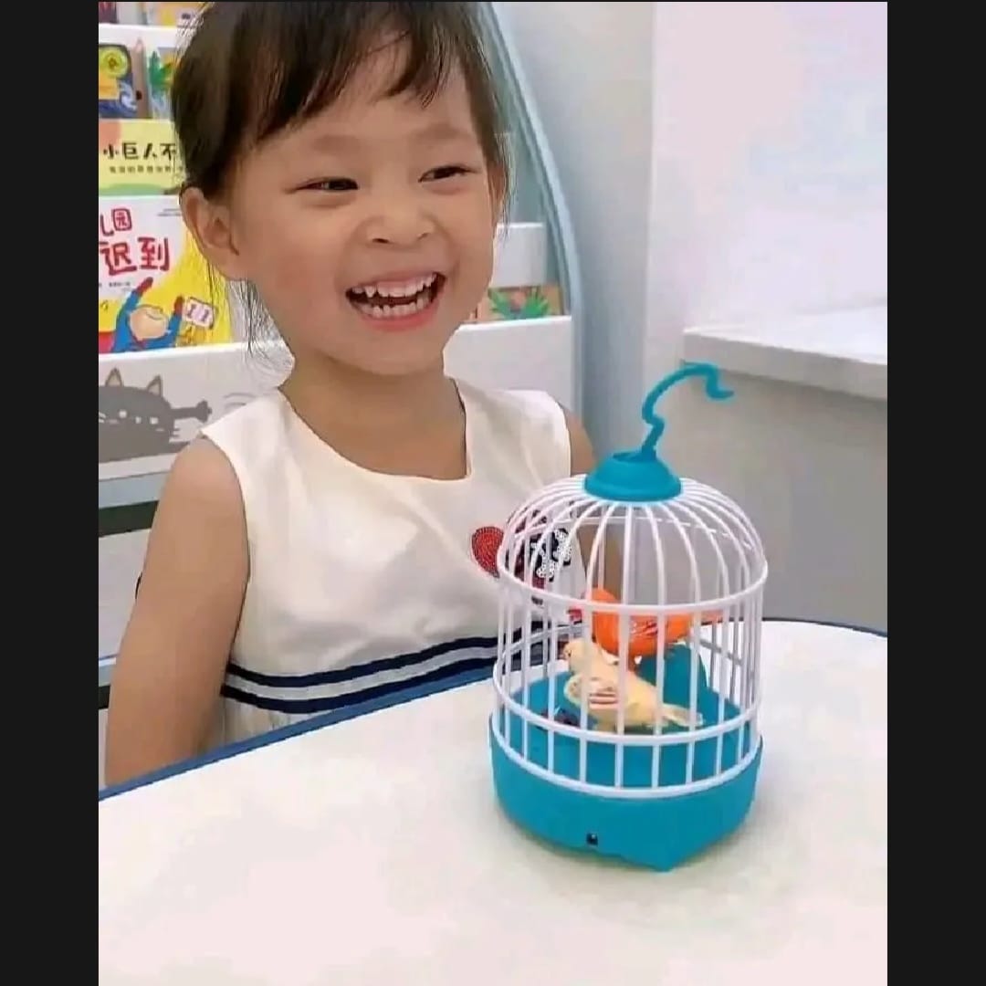 Picture of Singing and Talking Chirping Toy Bird Interaction for Office Preschool Home Decor Talking Bird - Multicolor