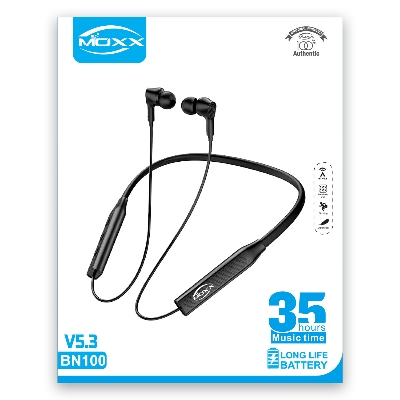 Picture of Moxx BN100 Neckband Bluetooth Headset BT5.3 Sports Headset , Incoming Vibrates, Smooth Sound, Magnetic Control - Bluetooth neckband - best neckband