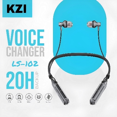 Picture of KZI LS-102 Voice Changer ENC Neckband Bluetooth Headset BT5.3 - Enhanced Noise Cancellation(ENC) - Stereo Music