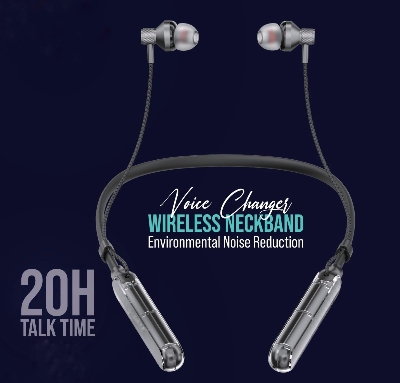 Picture of KZI LS-102 Voice Changer ENC Neckband Bluetooth Headset BT5.3 - Enhanced Noise Cancellation(ENC) - Stereo Music