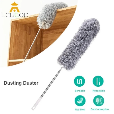 Picture of Home Cleaning Brush Sweeping Ceiling Duster Dust Cleaner Dust Artifact Extendable Microfiber Dusting Duster Handle Telescopic by Dhaka Shopping zone-Multicolour - Gray