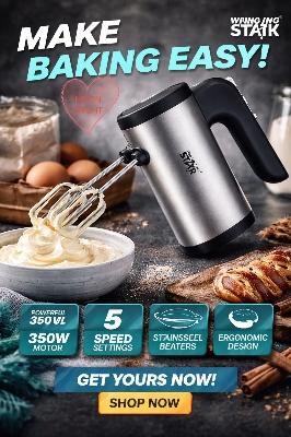 Picture of 5-Speed Multi-Functional Household Electric Hand Mixer - Multicolor
