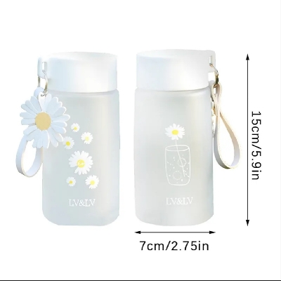 Picture of 450ml Plastic Water Bottles Daisy Bottle Outdoor Sports Water Cup Water Mug Student Portable Mug
