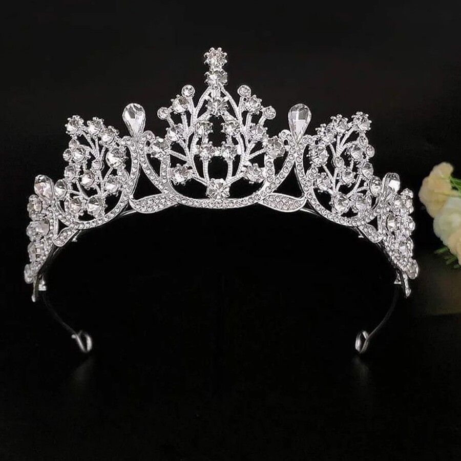 Picture of Elegant Wedding Bride Headwear - Crafted with Alloy and Rhinestone - Ideal for Parties, Daily Wear ,Weddings and Gifting