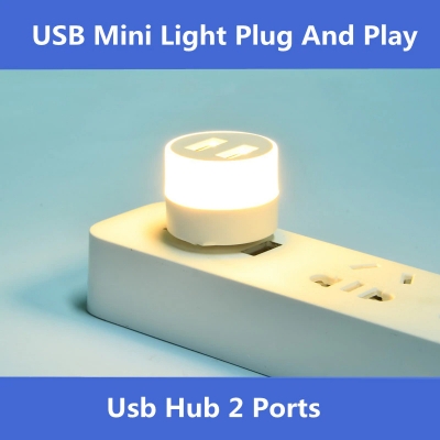 Picture of USB Mini Light_Plug And Play_Usb Gadgets Hub 2Ports,LED Eye Protection,Reading Desk Lighting For Computer