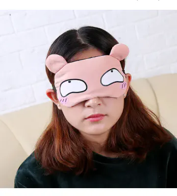 Picture of Sleeping Eye Mask Soft Padded Sleep Travel Shade Cover with Cooling Gel Pad Travel Rest Eye Shade Cover Blindfold