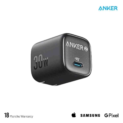 Picture of Anker Zolo 30W Compact GaN Adapter with PowerIQ 3.0 USB-C Fast Charger 