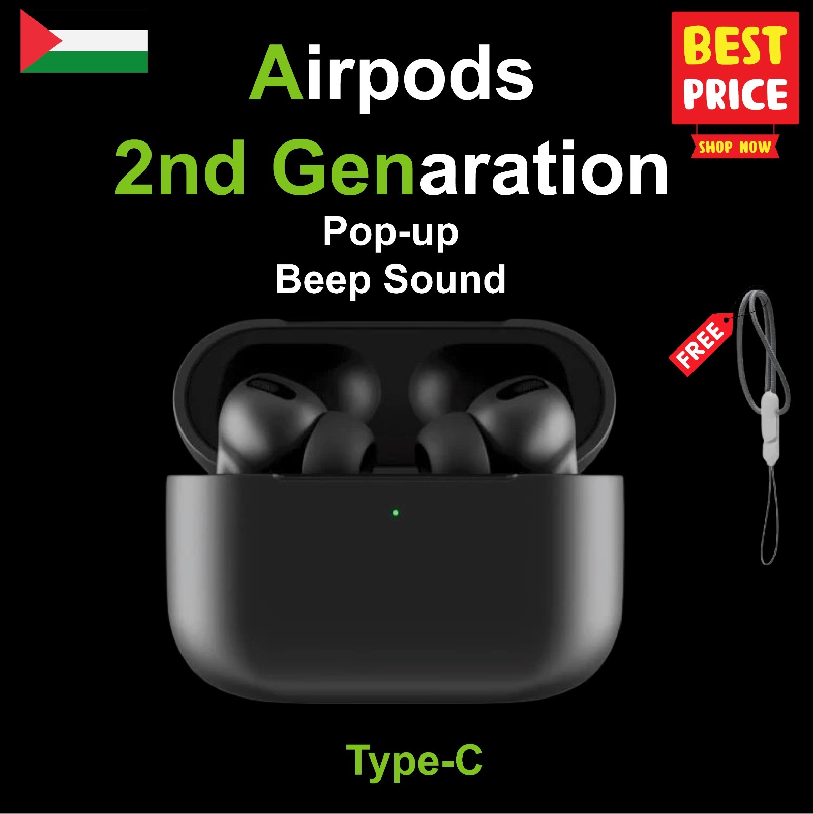 Picture of AirPods Pro 2nd Generation Wireless Charging wireless Earbuds Black