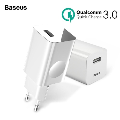 Picture of Baseus 24W Quick Charge 3.0 USB Charger Adapter White